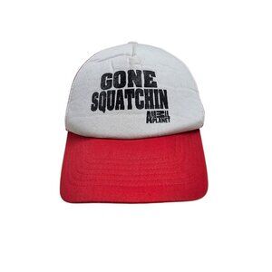 Gone Squatchin . Animal Planet red and white mesh-back cap